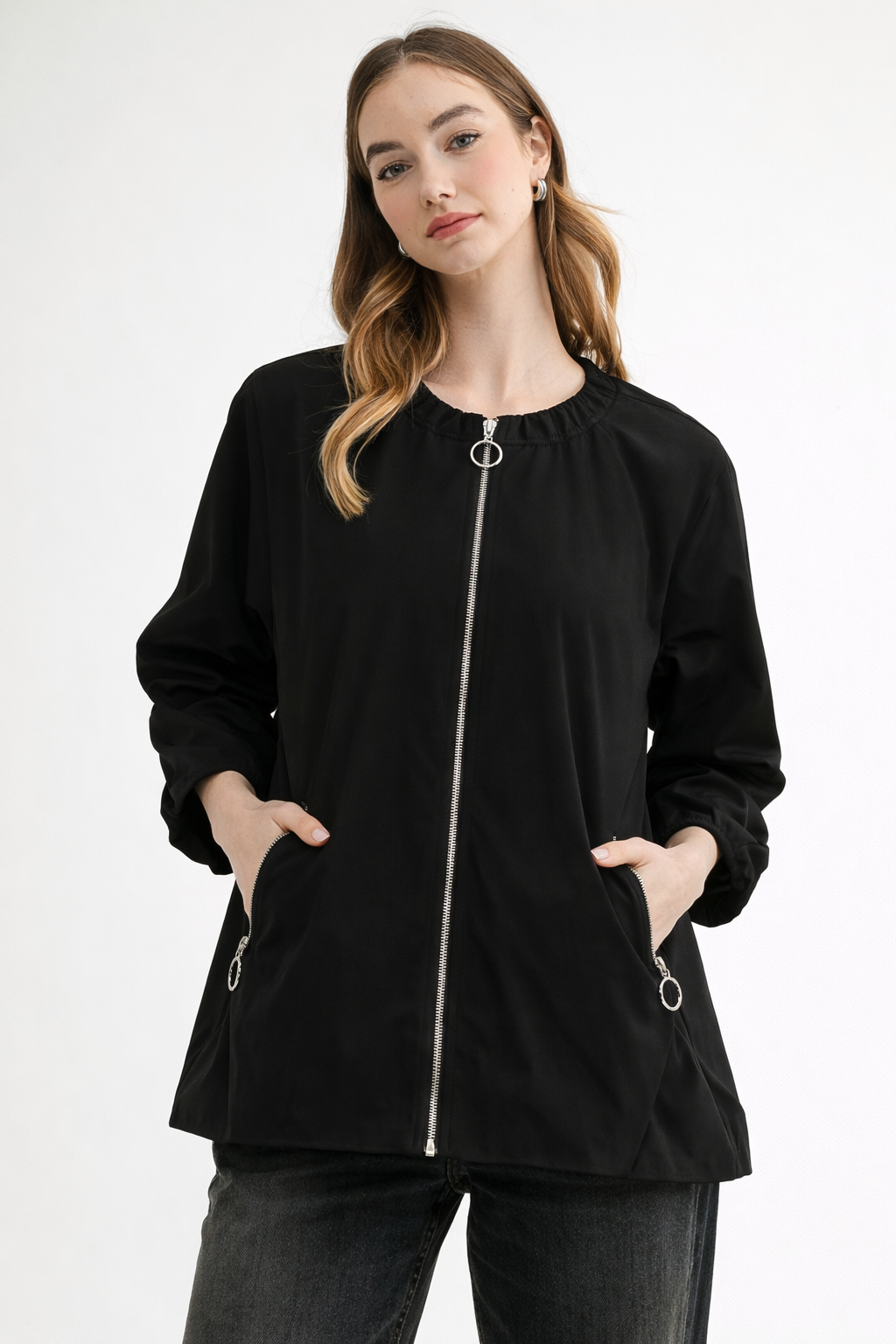 Jerrica Woven Full Zip Jacket