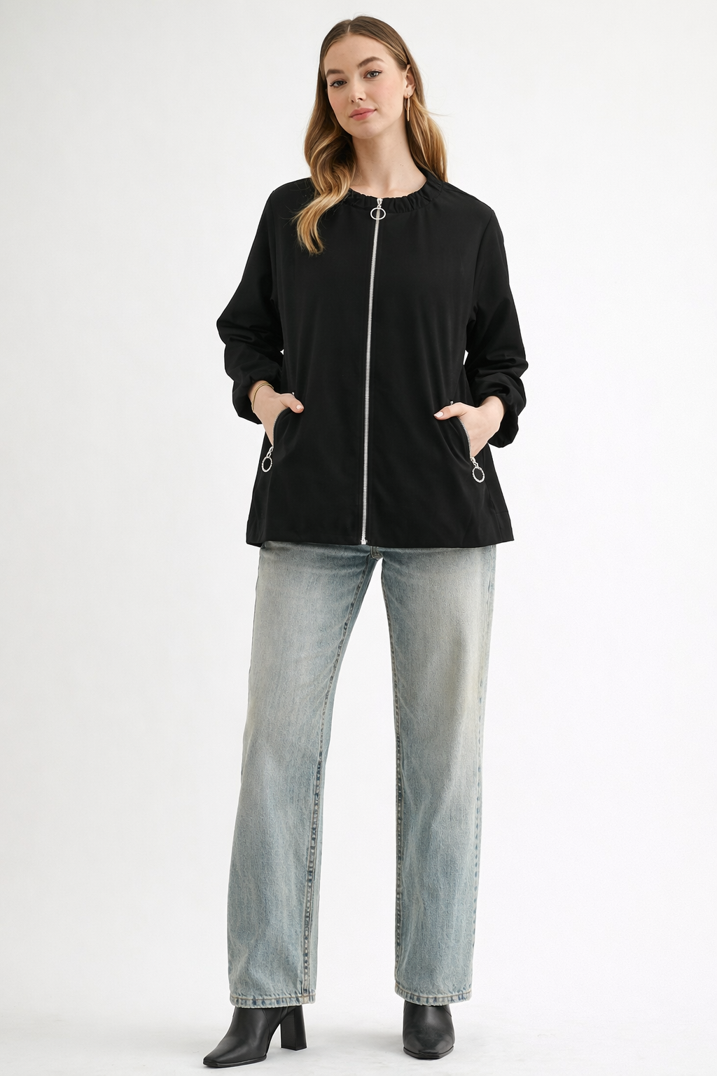 Jerrica Woven Full Zip Jacket