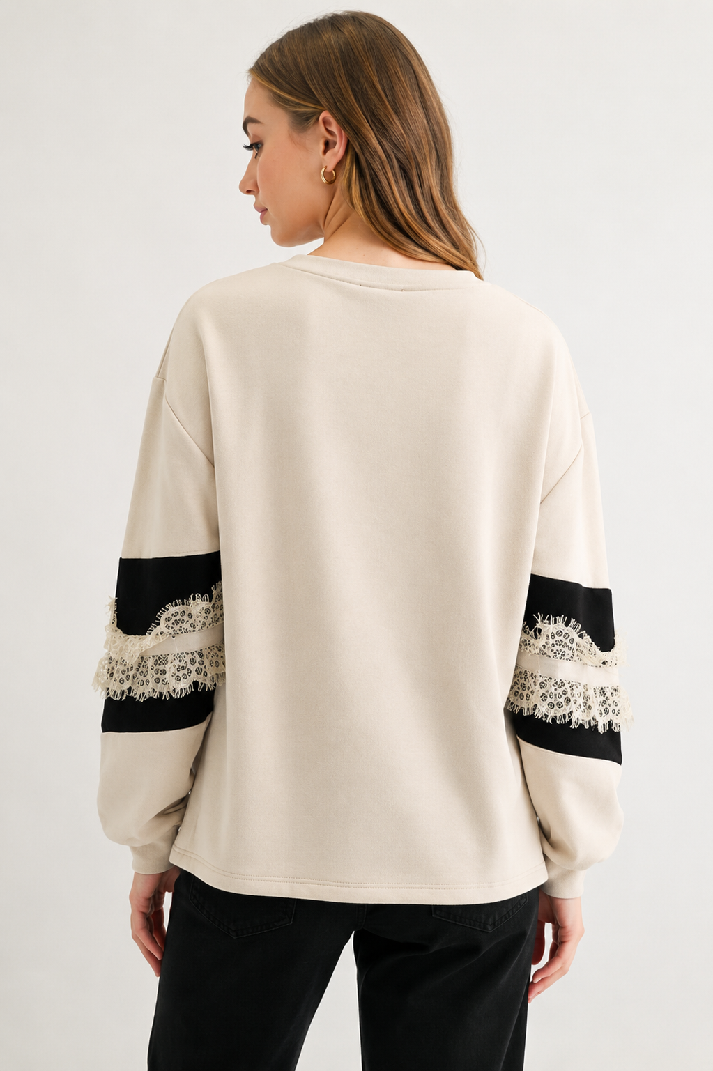Alisa Stretch Pointe Knit with Lace