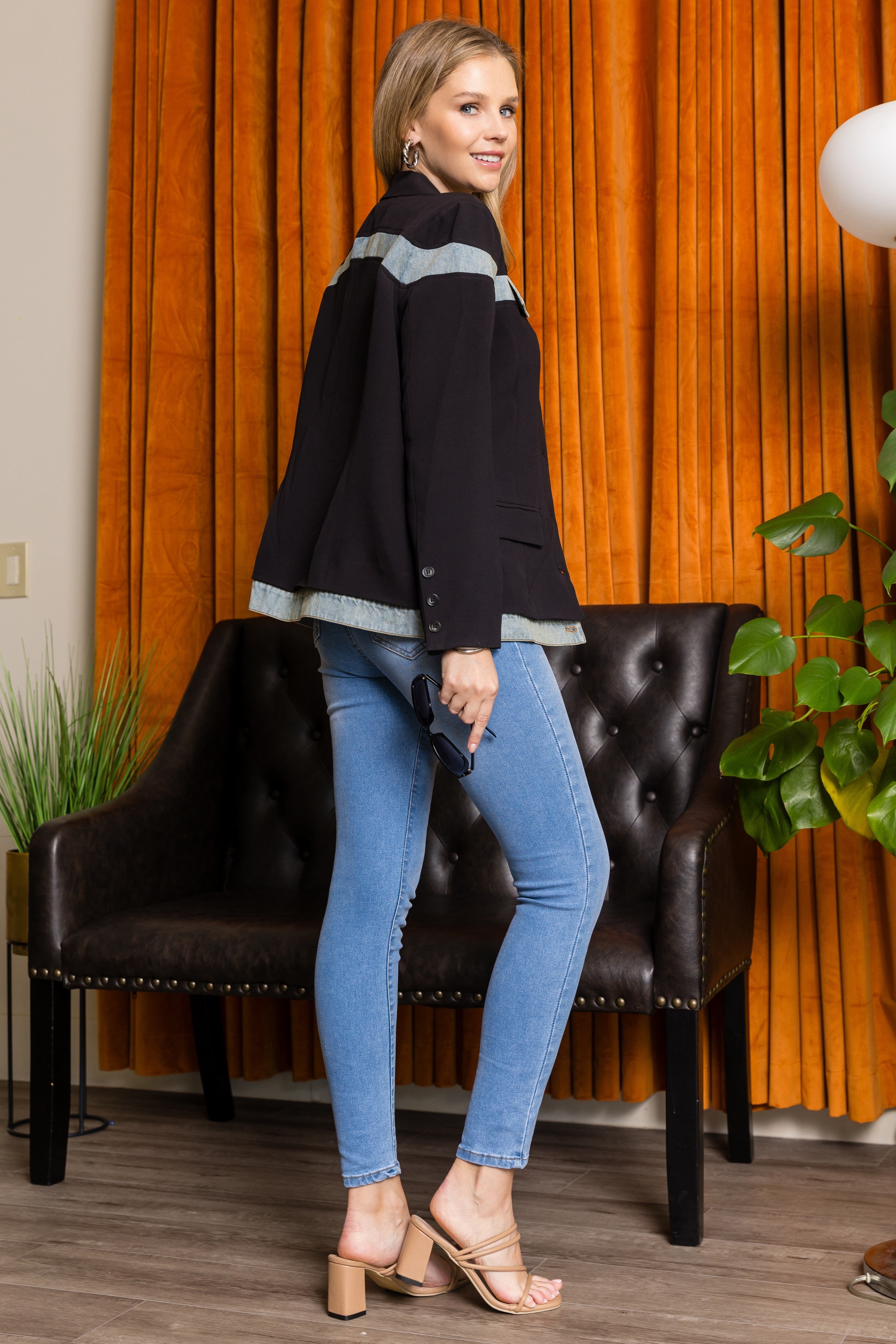 Jenna Blazer Jacket with Denim