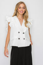 Load image into Gallery viewer, Julie Woven Ruffled Vest