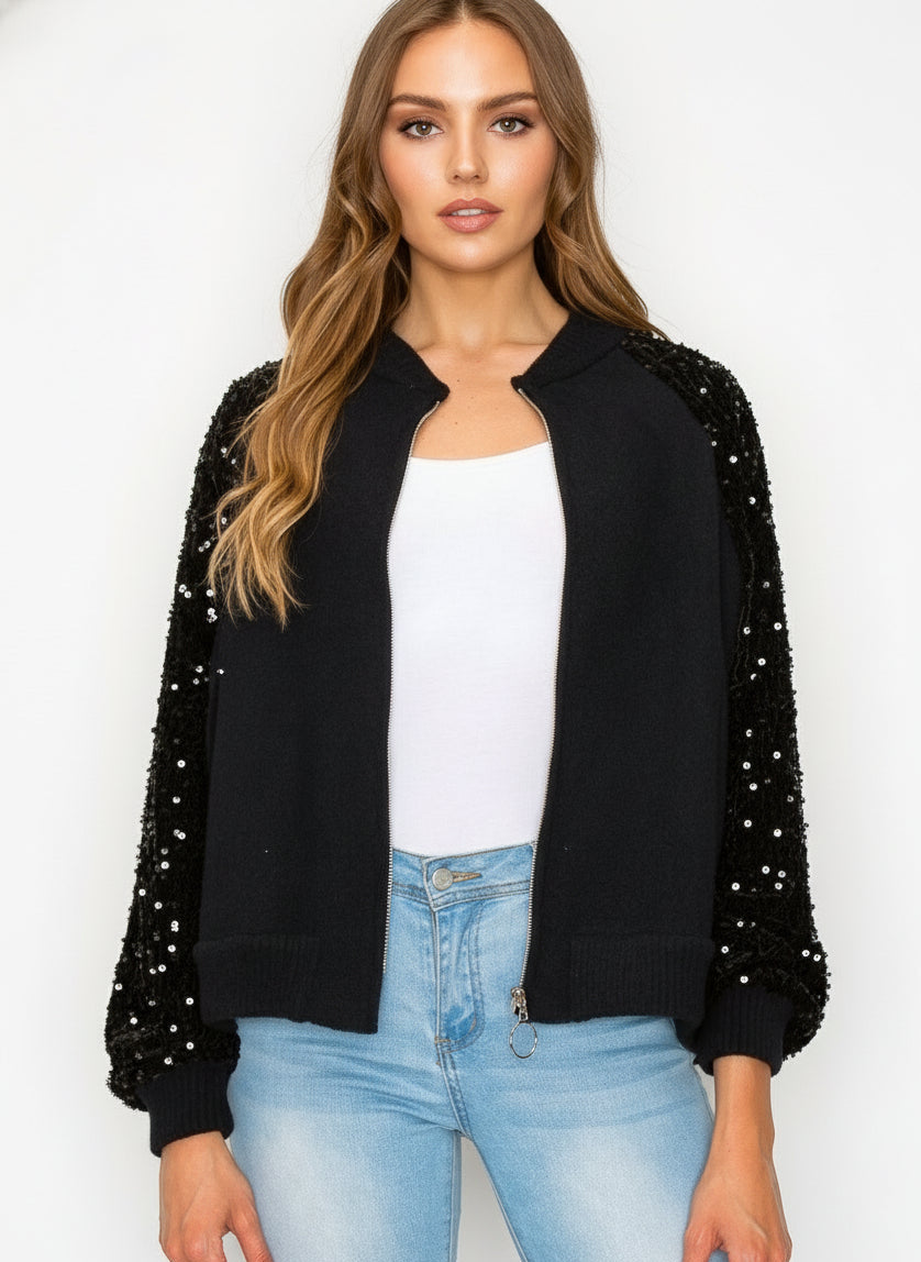 Jeanette Knitted Jacket with Sequin