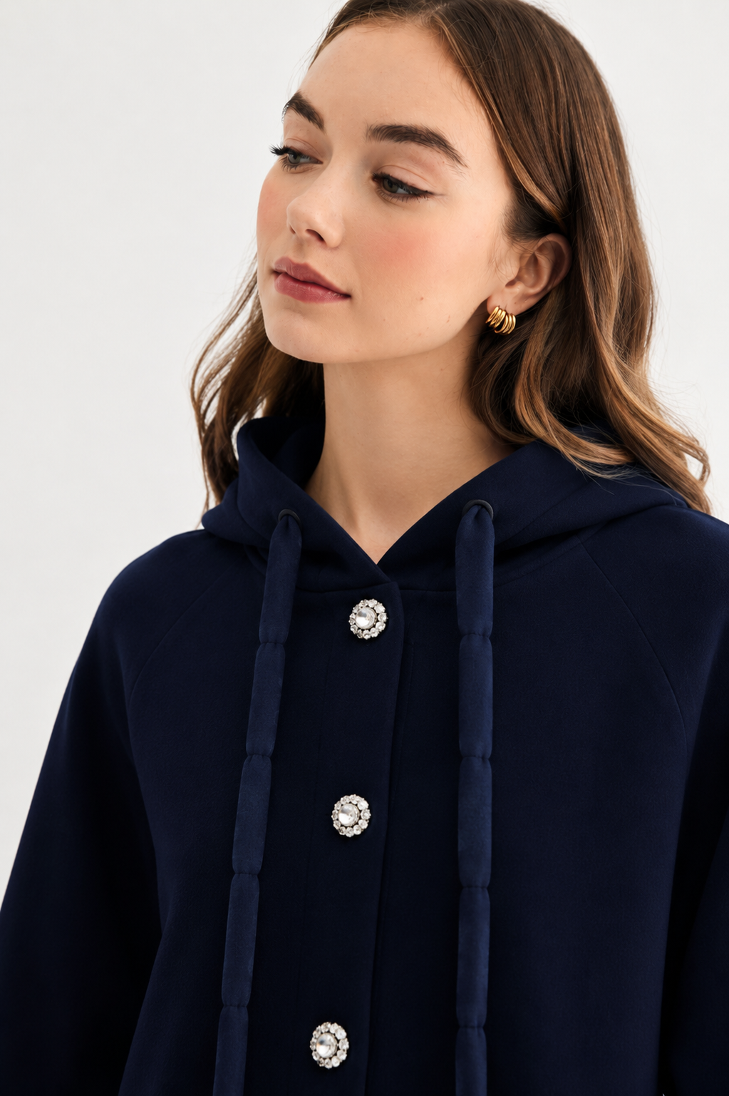 Francesca Stretch French Scuba Jacket with Studs