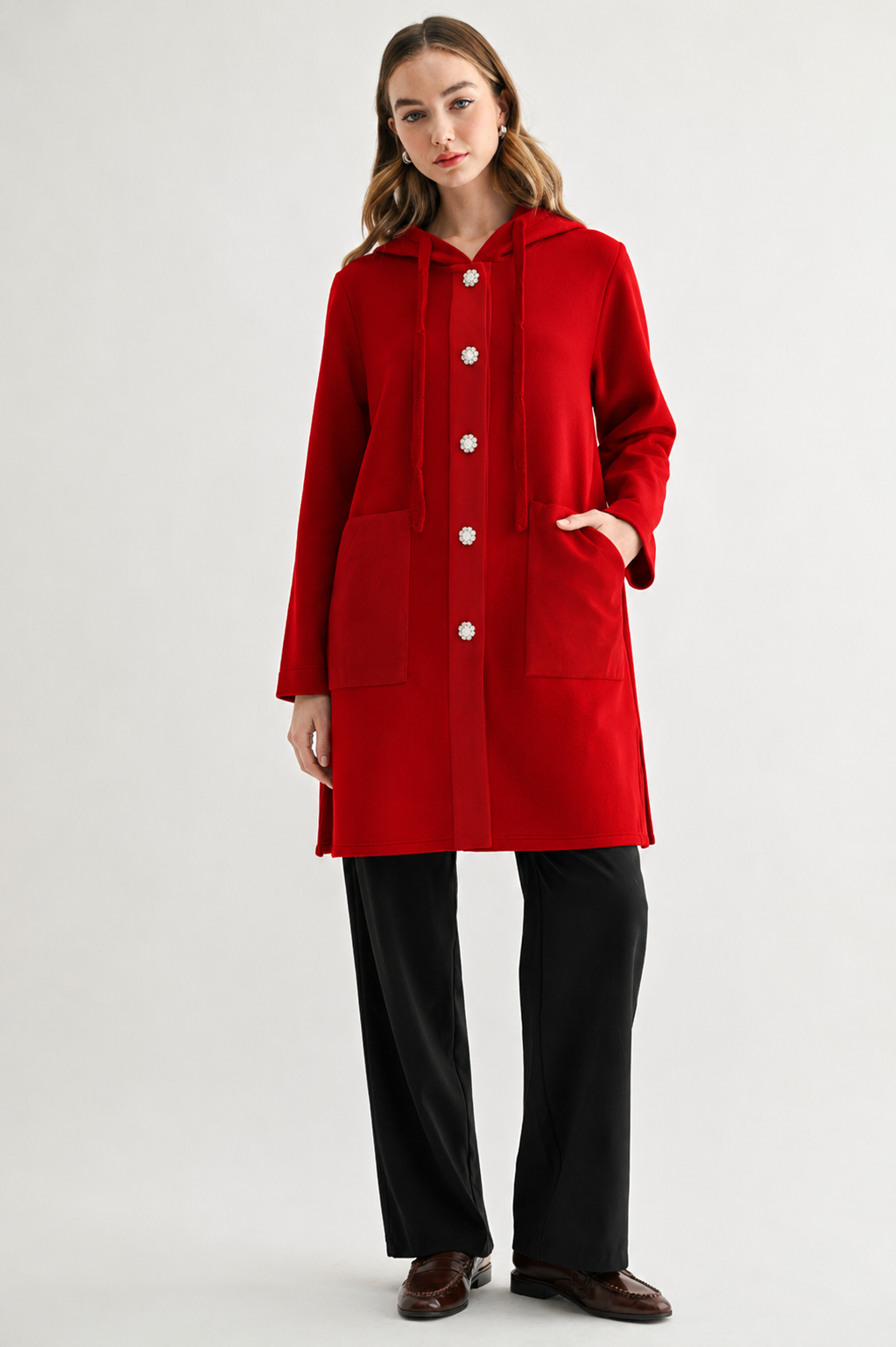 Francesca Stretch French Scuba Jacket with Studs