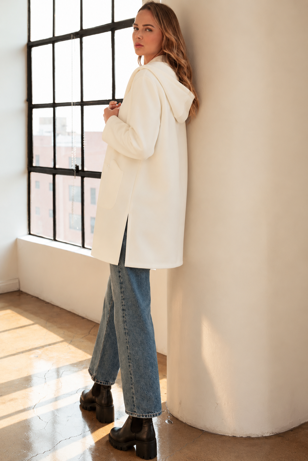 Francesca Stretch French Scuba Jacket with Studs