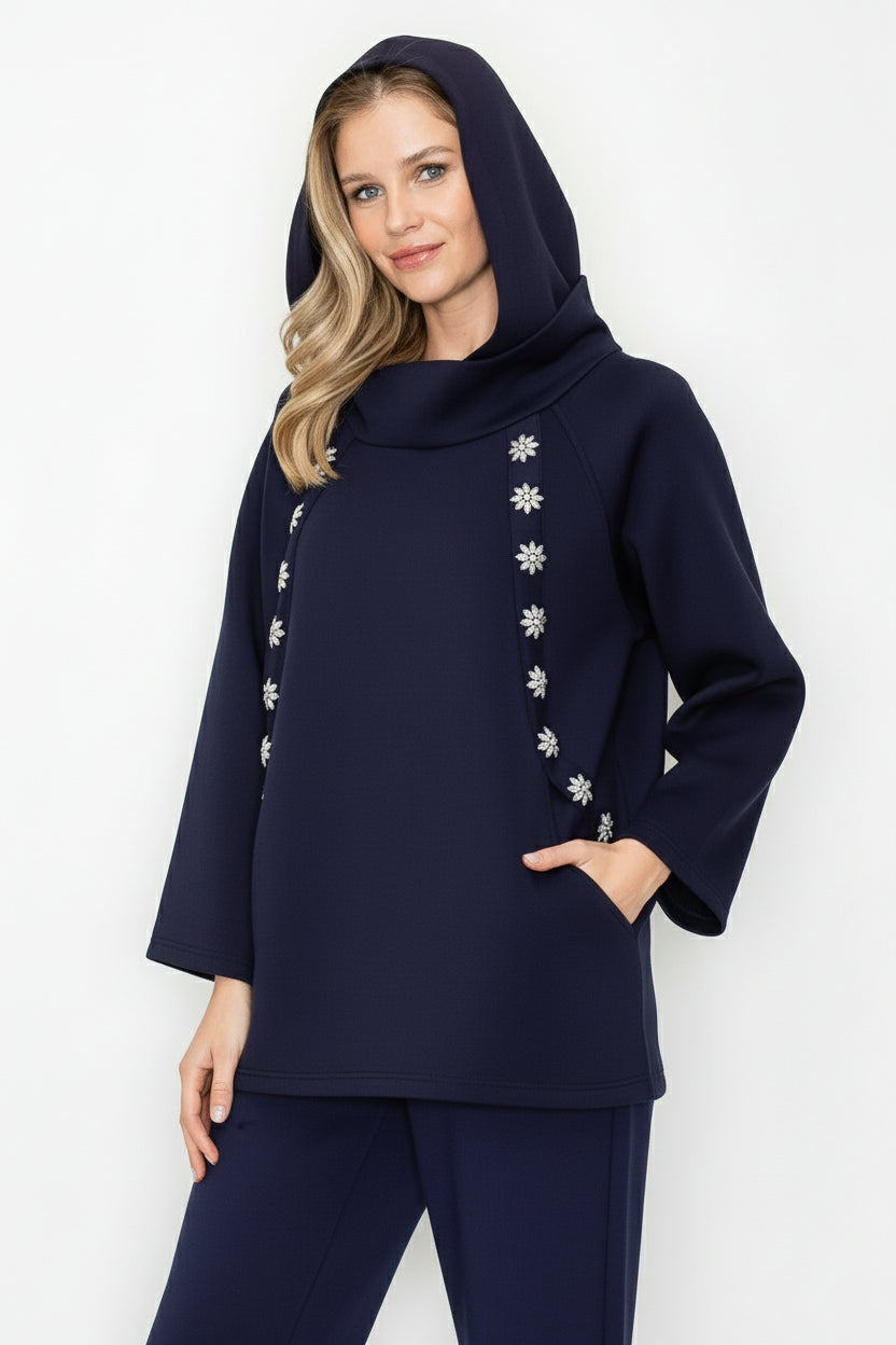 Frances Stretch French Scuba with Diamond Studs