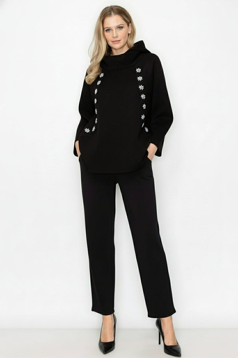 Frances Stretch French Scuba with Diamond Studs