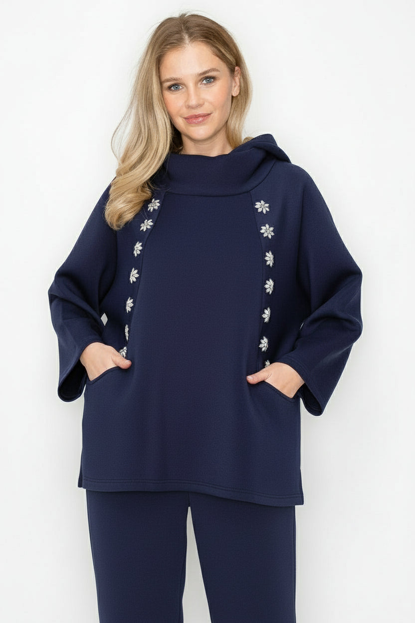 Frances Stretch French Scuba with Diamond Studs