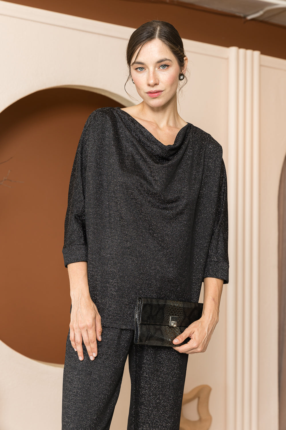 Kris Sparkling Stretch Knit Pant