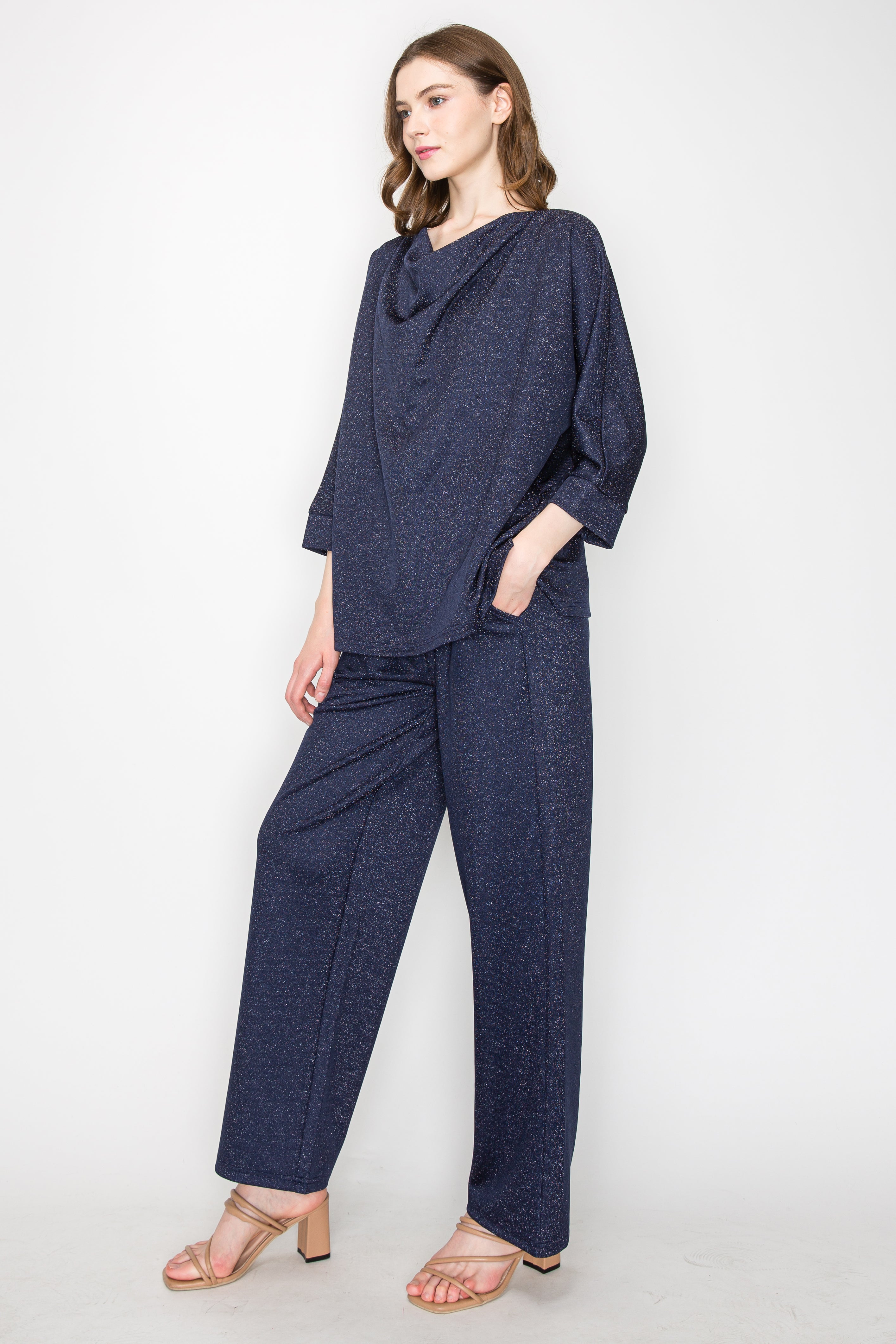 Kris Sparkling Stretch Knit Pant