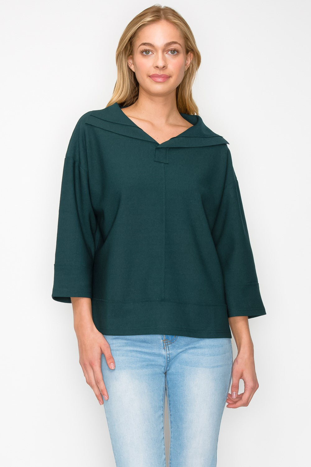 Kourtney Stretch Crepe Knit Top
