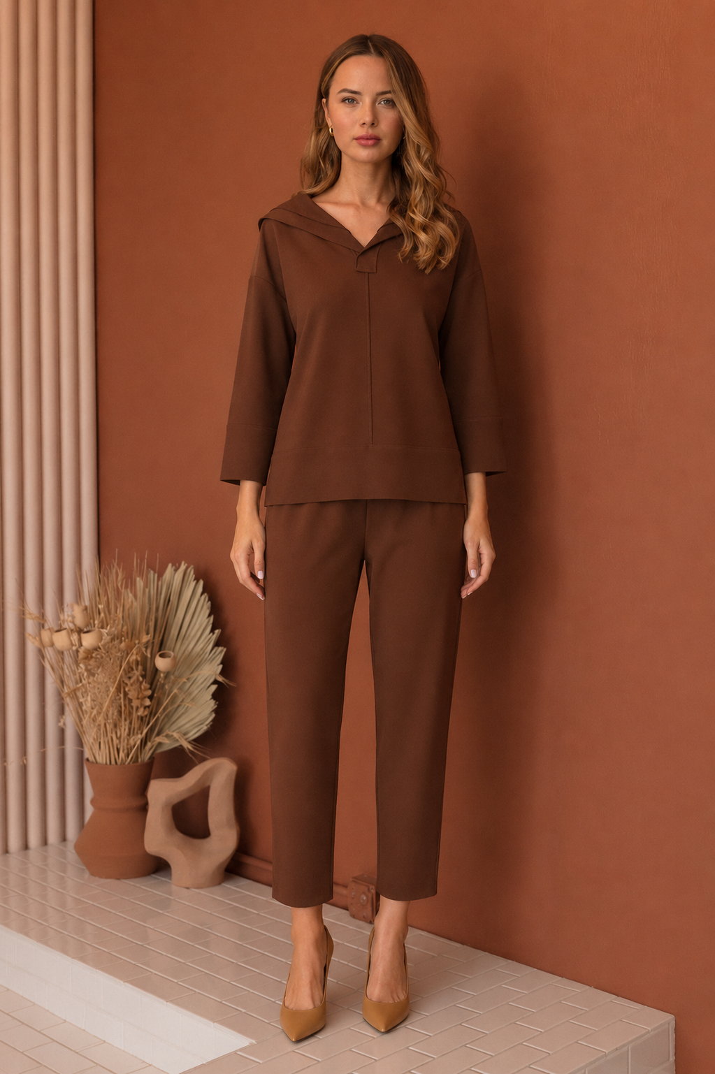 Kellie Stretch Crepe Knit Pant