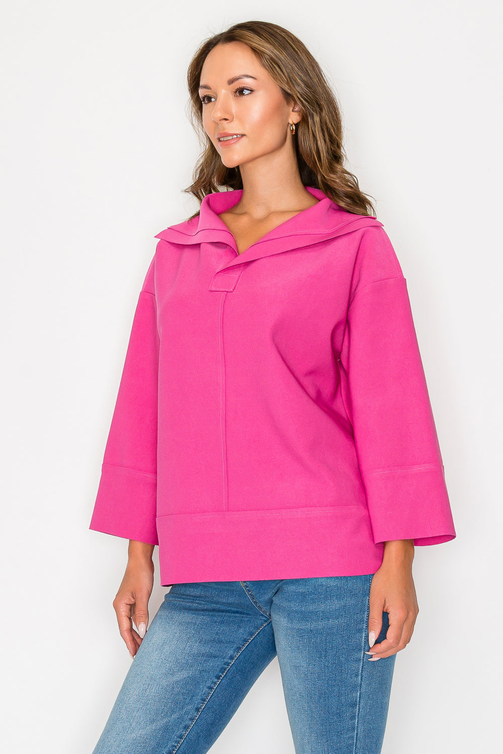 Kourtney Stretch Crepe Knit Top