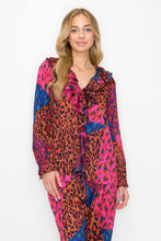 Load image into Gallery viewer, Wanice Cascade Ruffle Printed Charmeuse Top