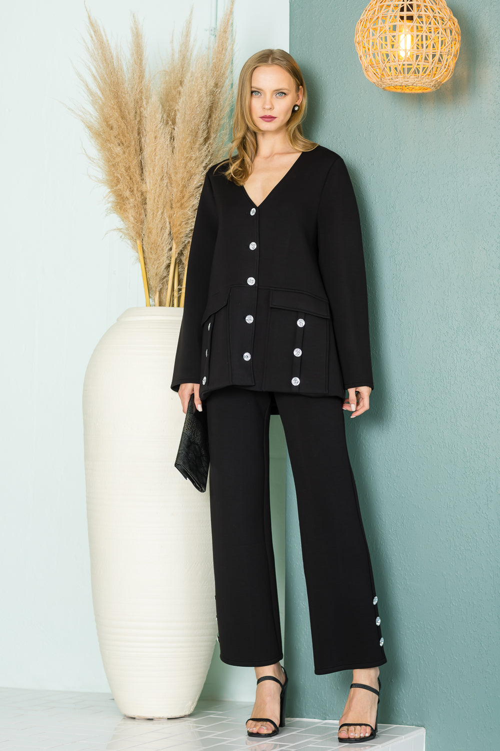 Felicity Jacket with Diamond Studs