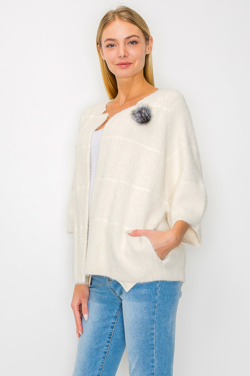 Serenity Knitted Brushed Cardigan