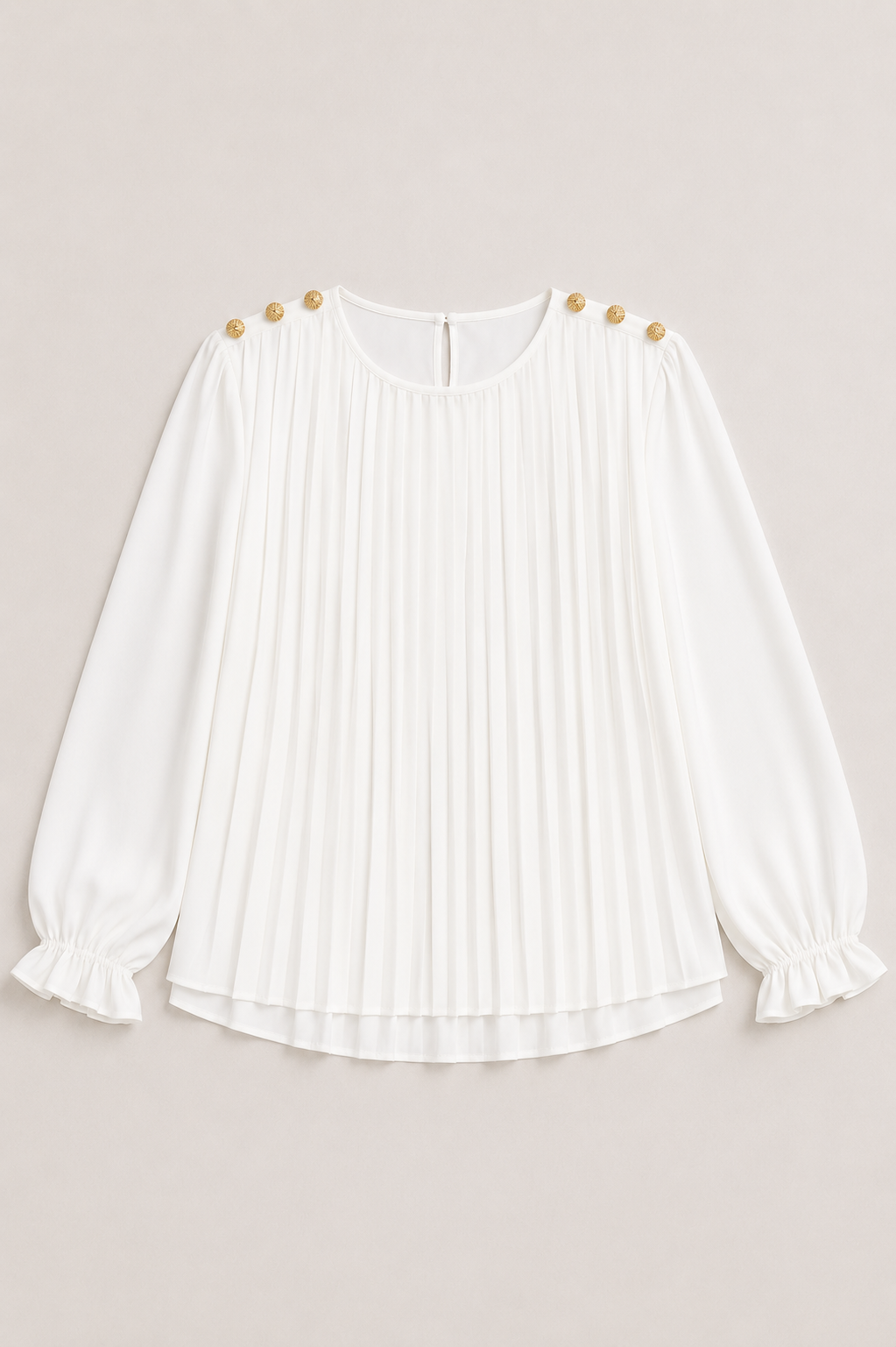 Jackie Woven Pleated Top