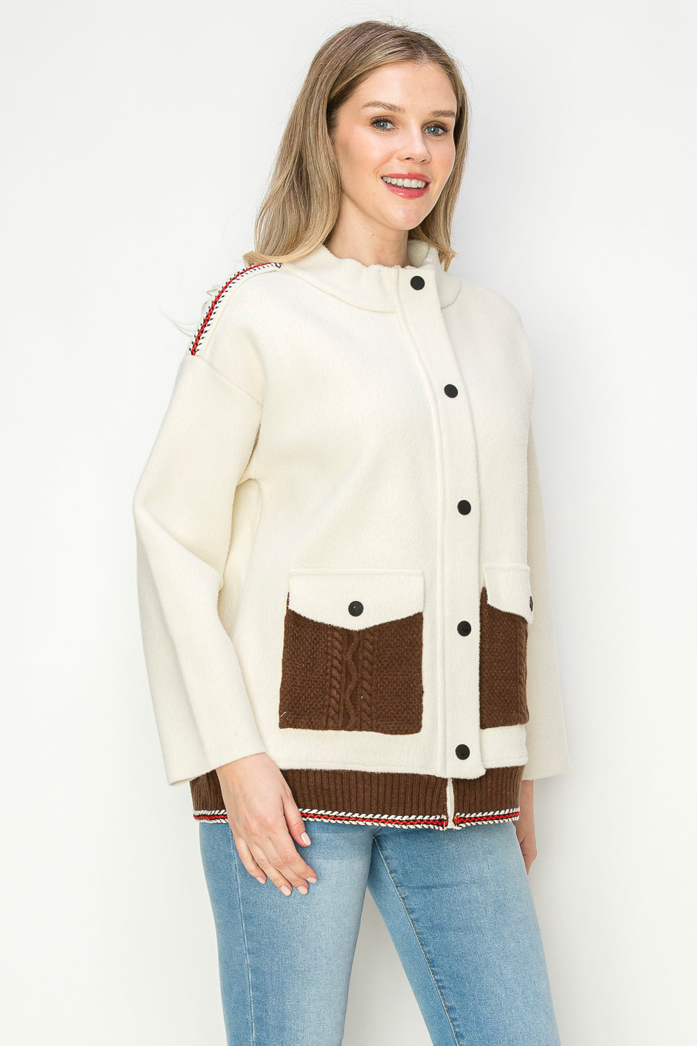 Joan Stretch Knitted Sweater Jacket