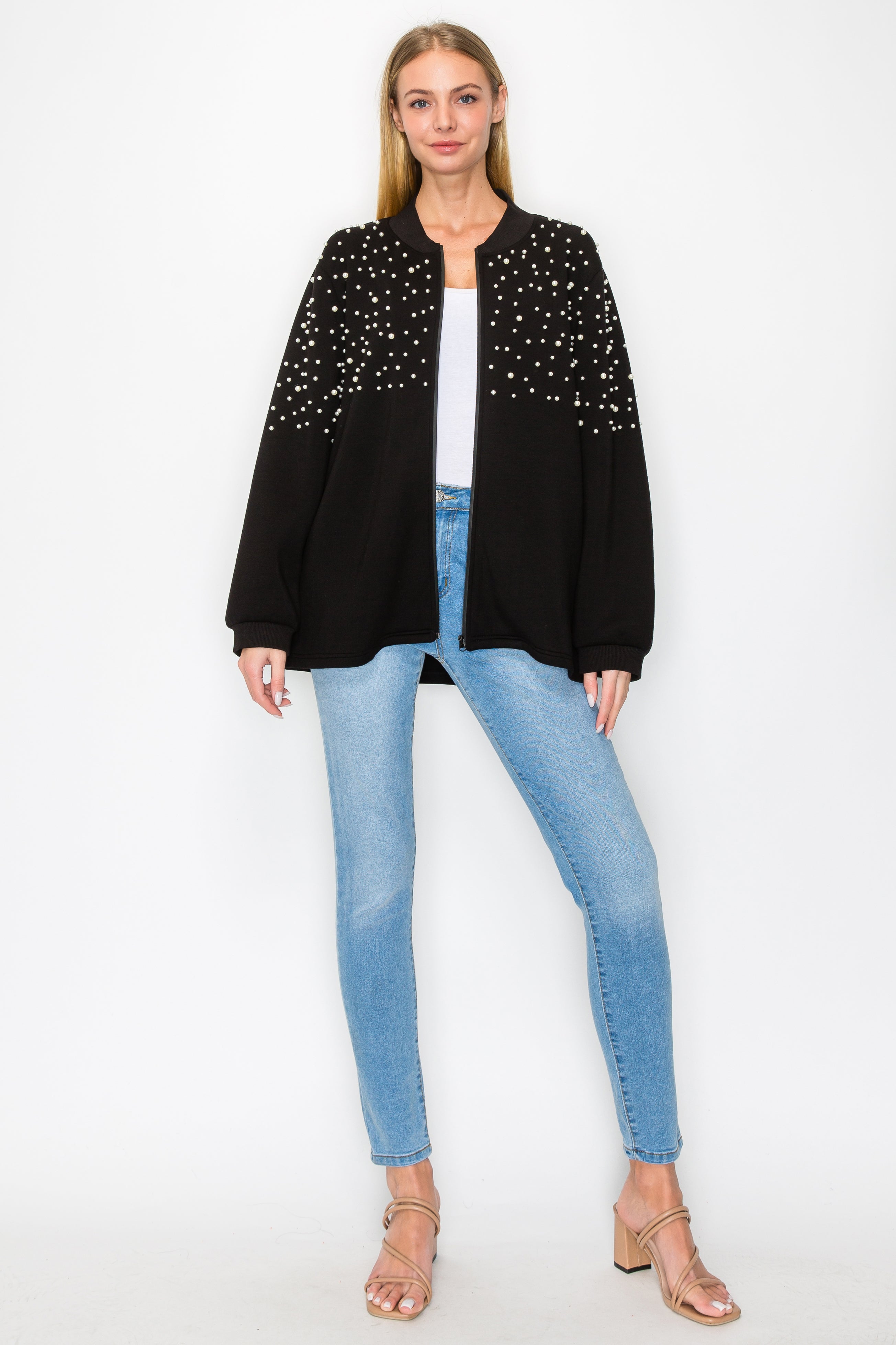Fania Stretch French Scuba with Pearls