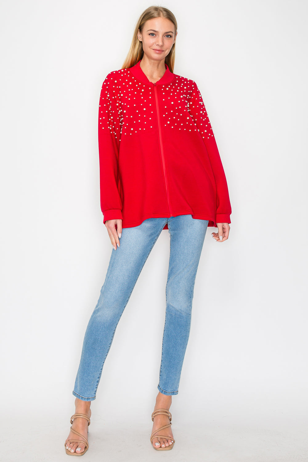 Fania Stretch French Scuba with Pearls