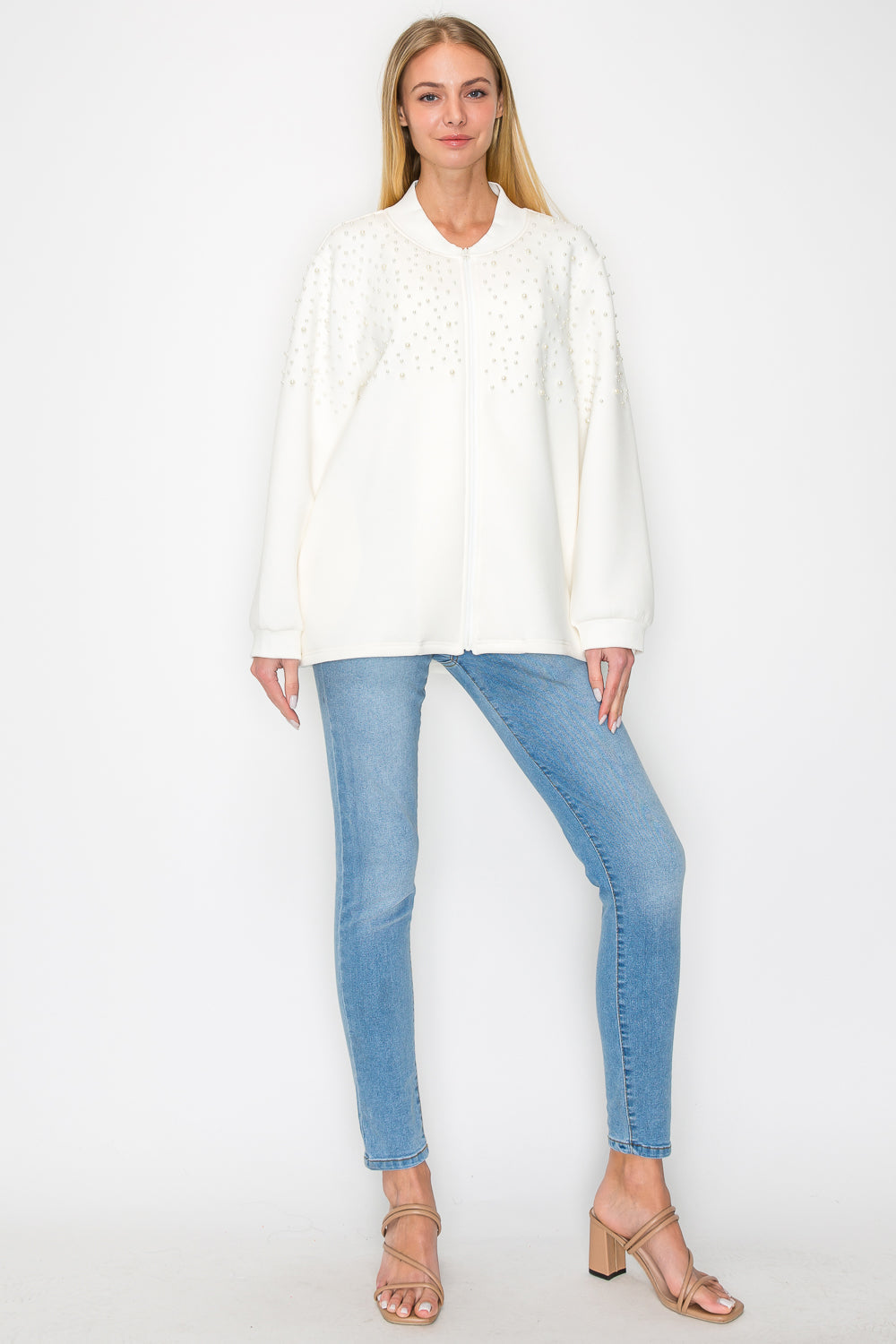 Fania Stretch French Scuba with Pearls