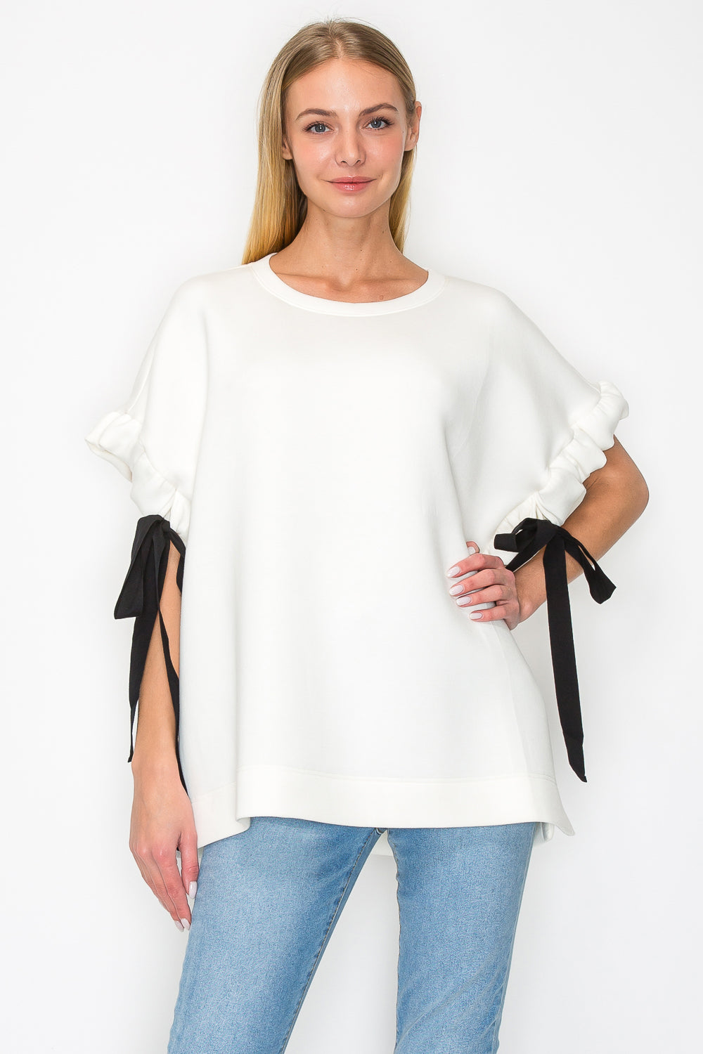 Fatima Stretch French Scuba Top