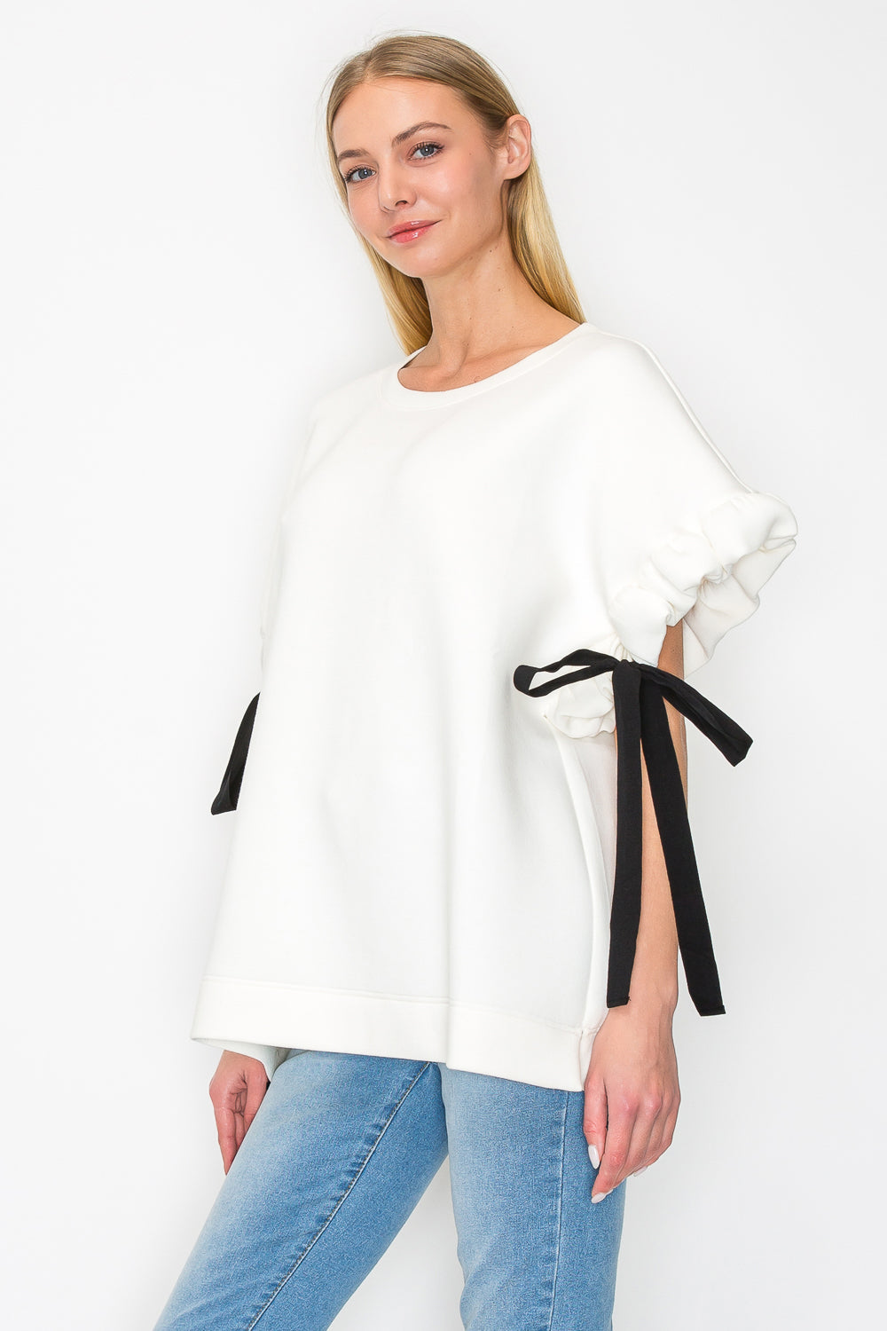 Fatima Stretch French Scuba Top