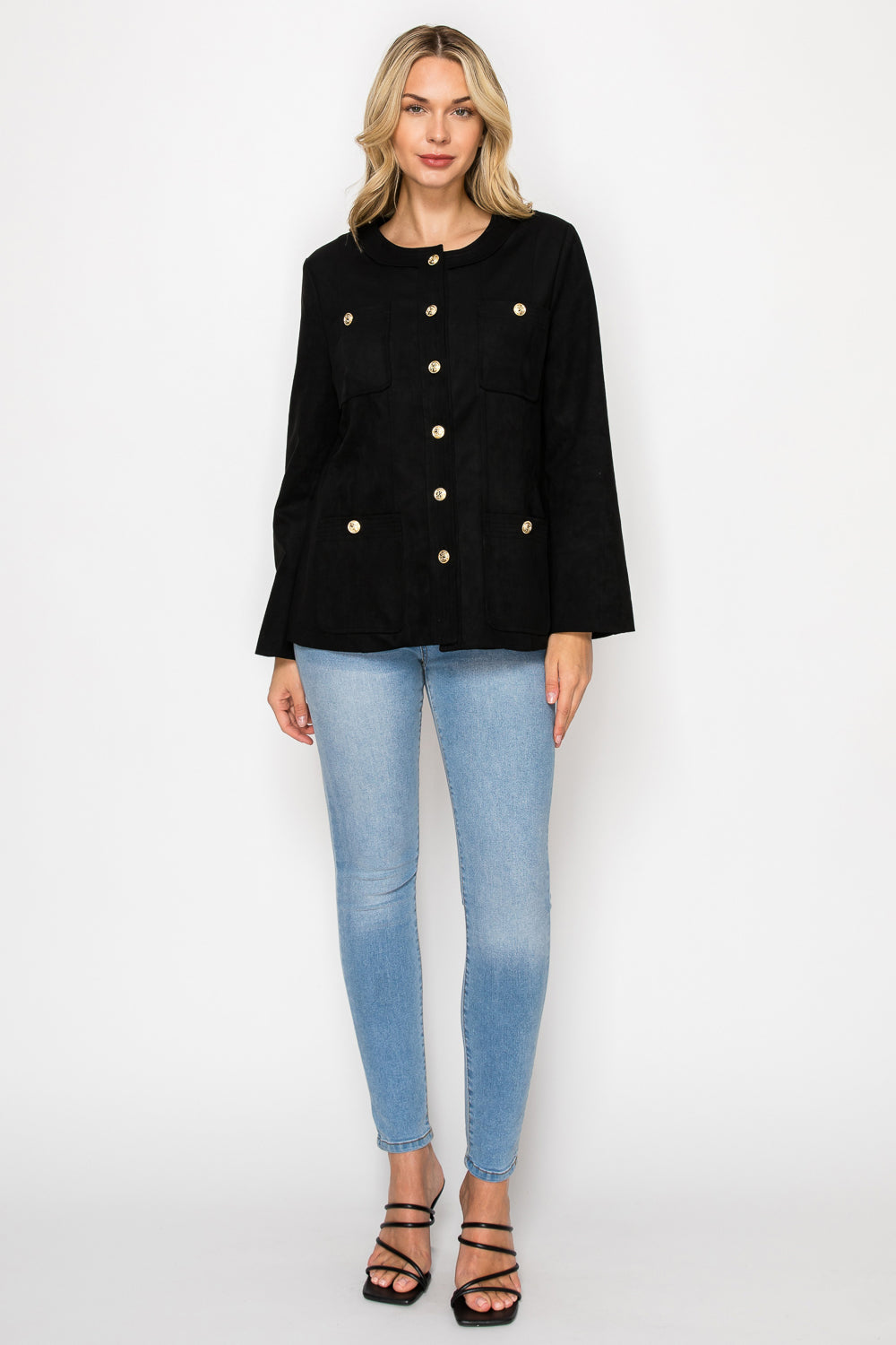 Jadzia Suede Structured Jacket