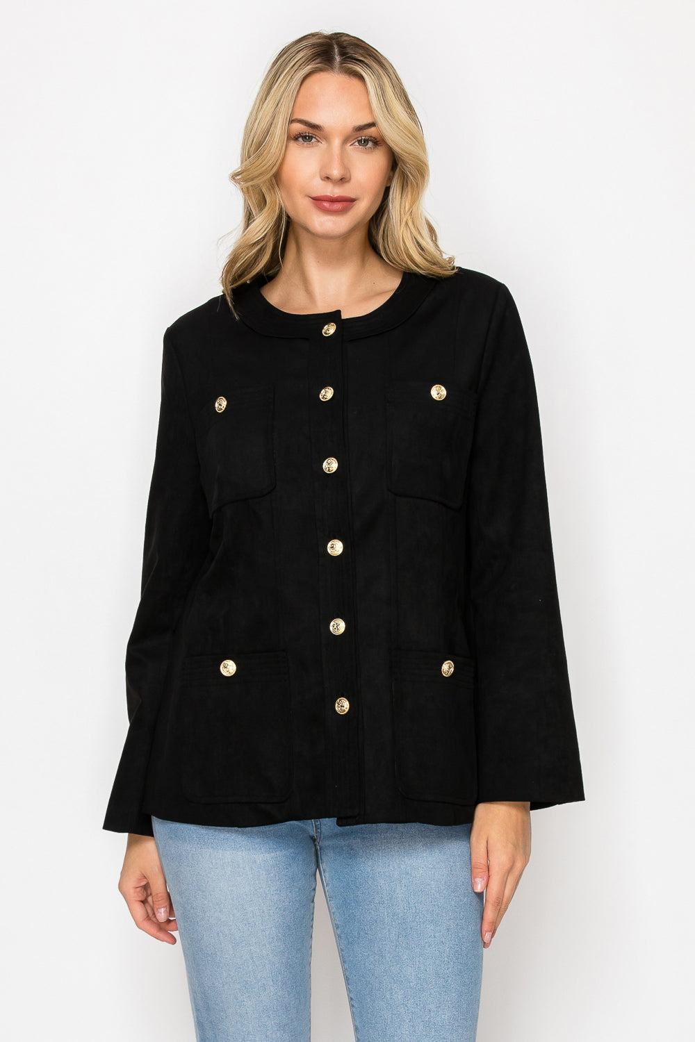 Jadzia Suede Structured Jacket