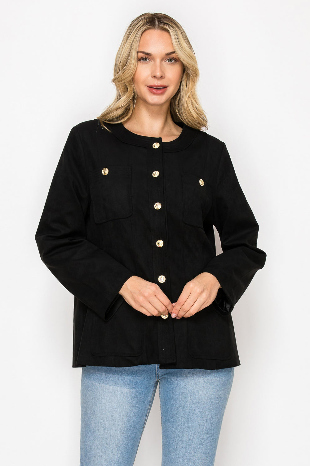 Jadzia Suede Structured Jacket