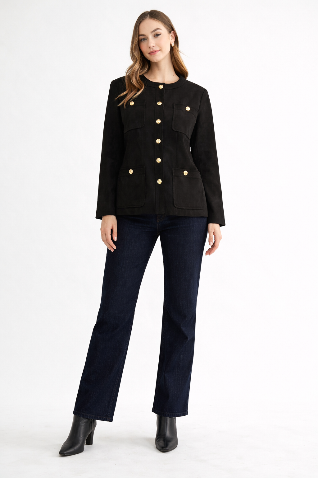 Jadzia Suede Structured Jacket