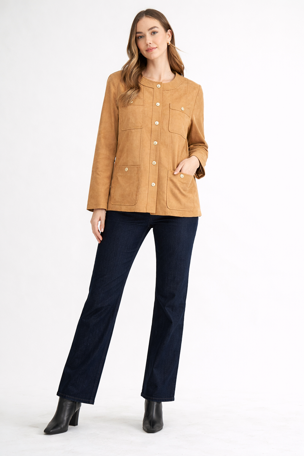 Jadzia Suede Structured Jacket