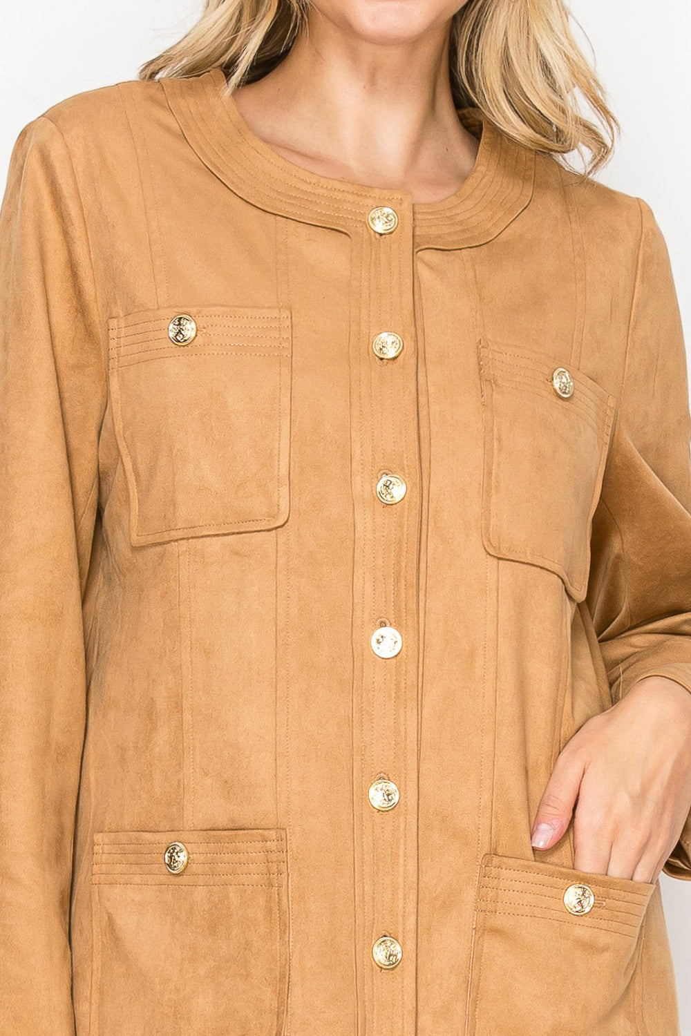 Jadzia Suede Structured Jacket