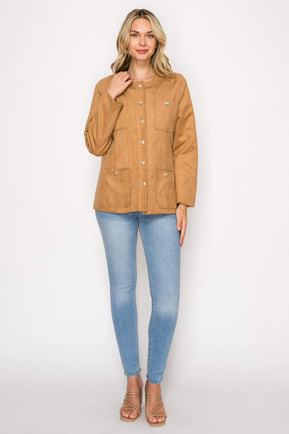 Jadzia Suede Structured Jacket