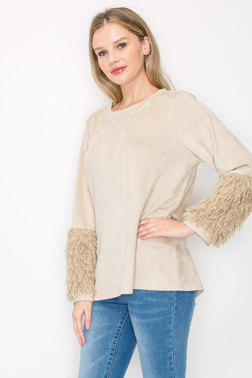 Alice Stretch Suede with Fur