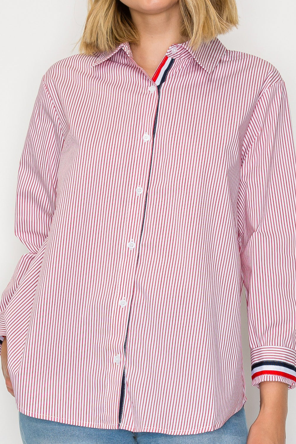 Jasmine Cotton Pinstripe Shirt