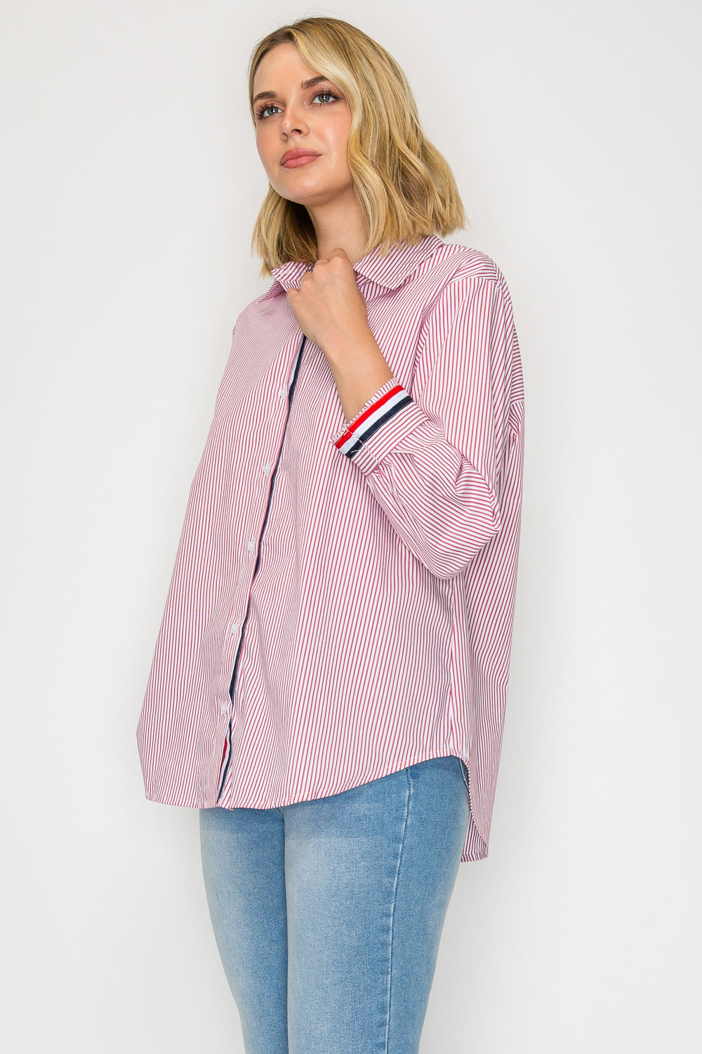 Jasmine Cotton Pinstripe Shirt