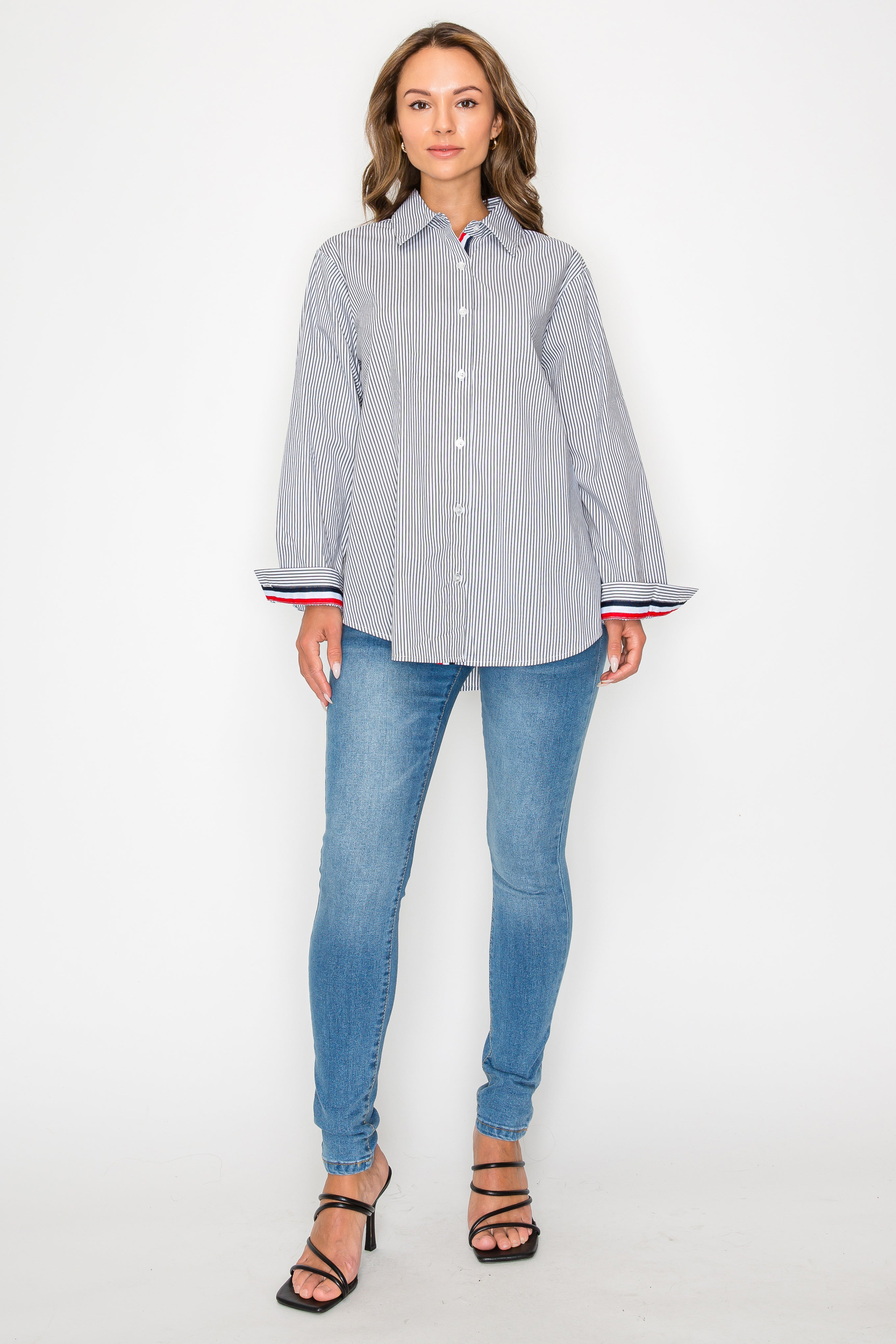 Jasmine Cotton Pinstripe Shirt