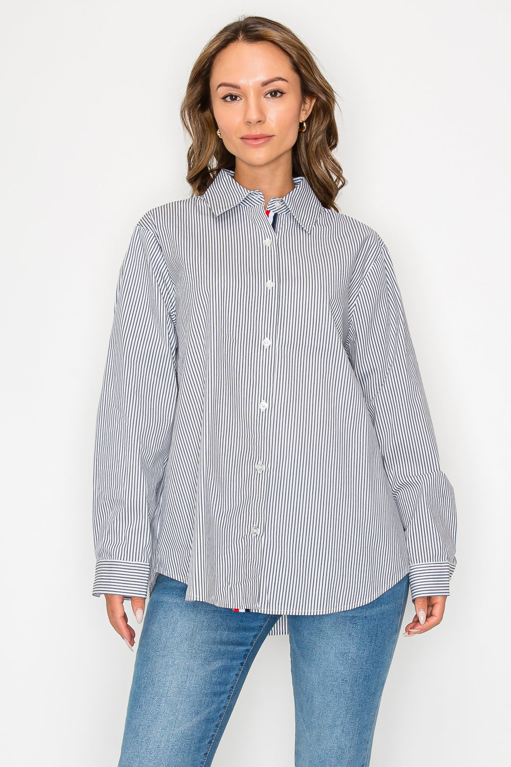Jasmine Cotton Pinstripe Shirt