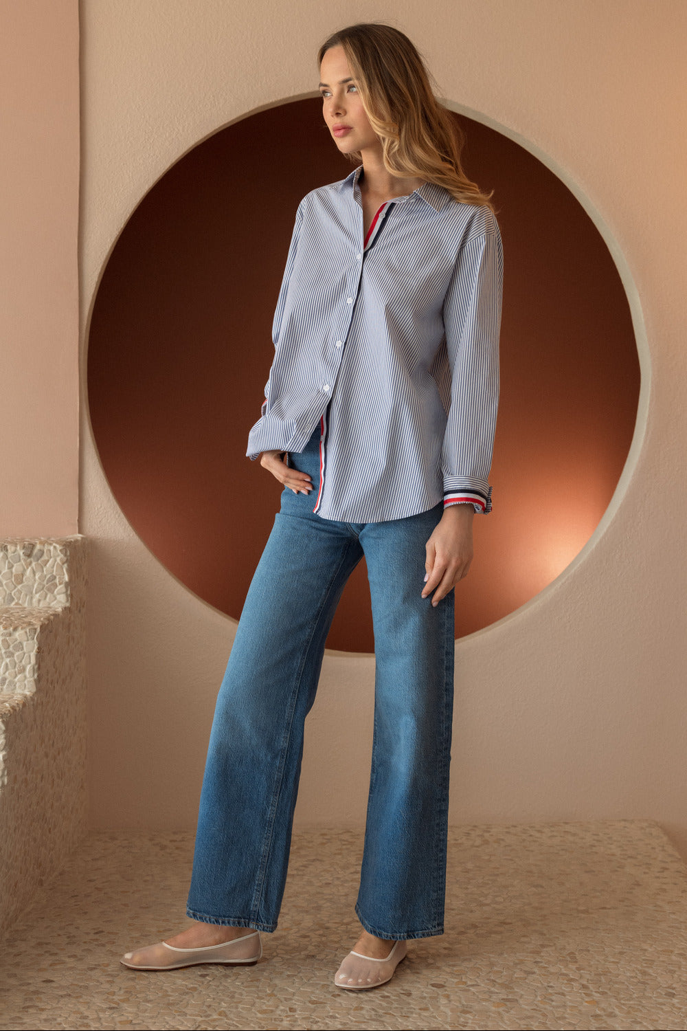 Jasmine Cotton Pinstripe Shirt