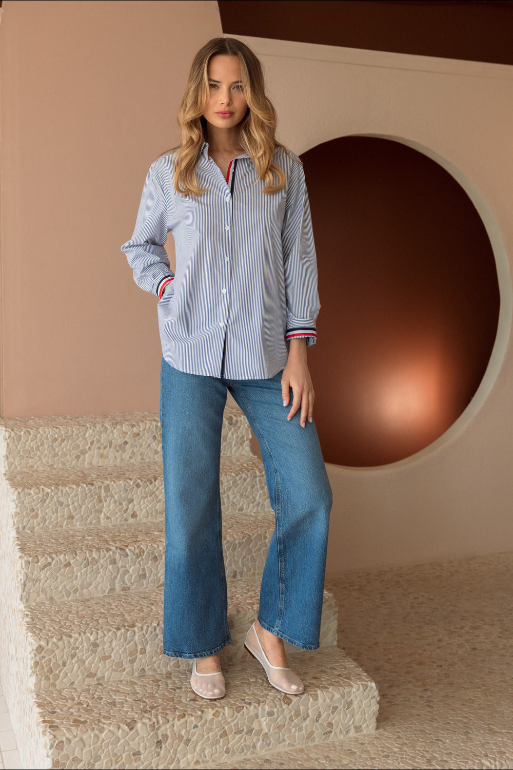 Jasmine Cotton Pinstripe Shirt