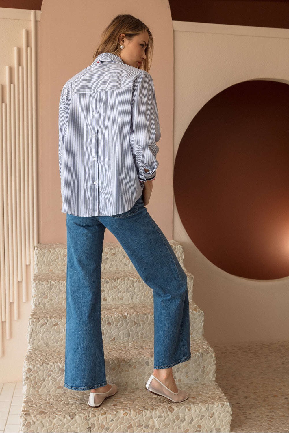 Jasmine Cotton Pinstripe Shirt