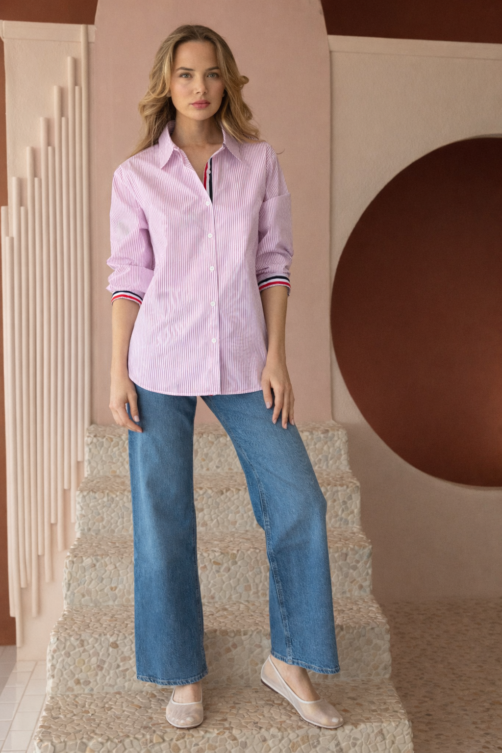 Jasmine Cotton Pinstripe Shirt