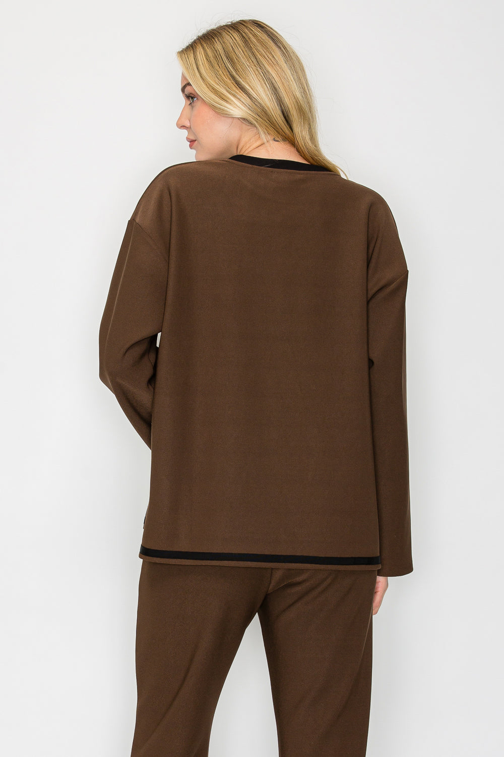 Kinsley Stretch Knit Crepe Top