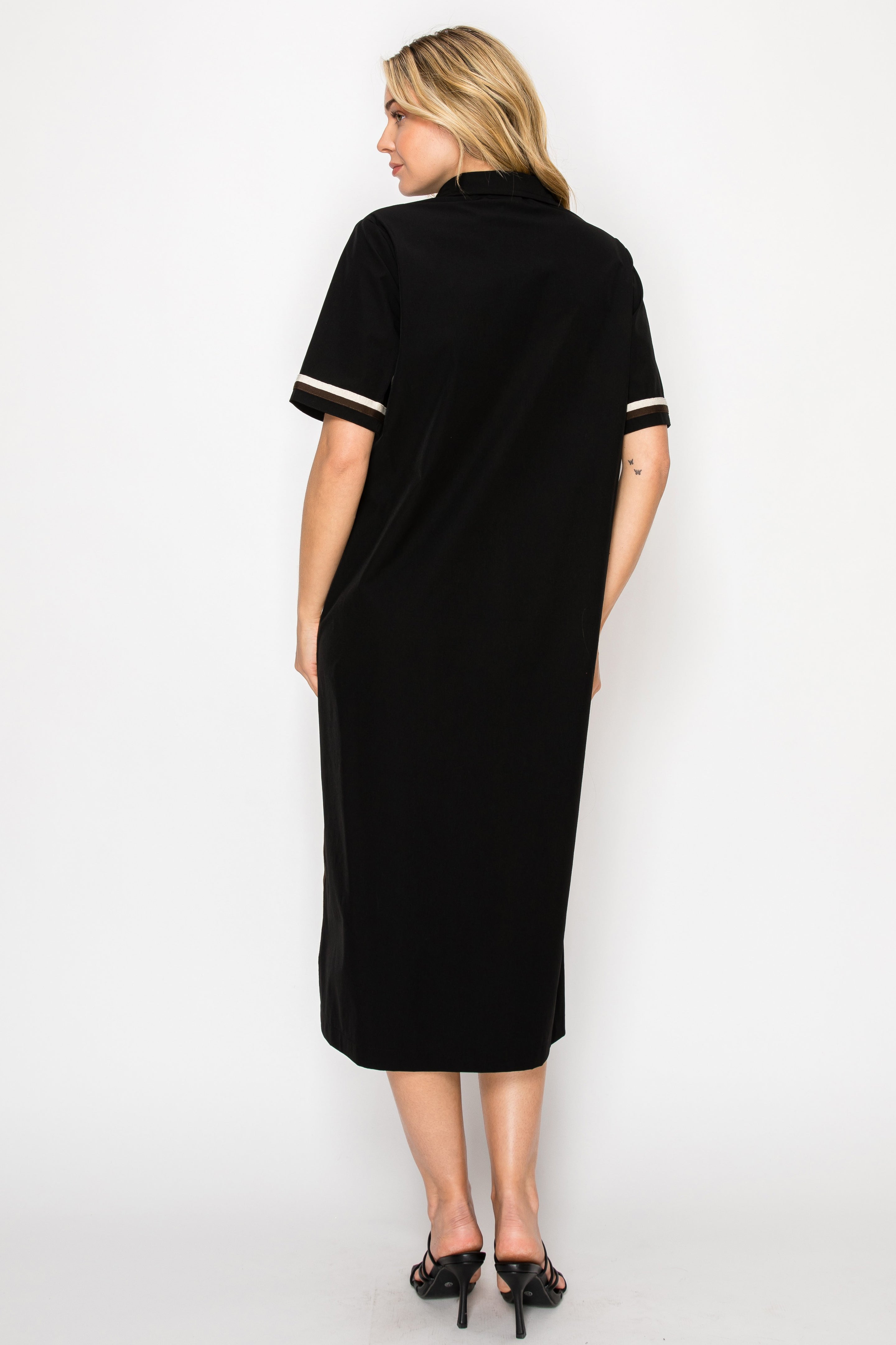 Juni Stretch Parachute Dress with Stripes