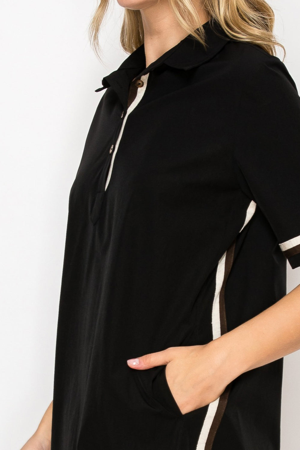 Juni Stretch Parachute Dress with Stripes