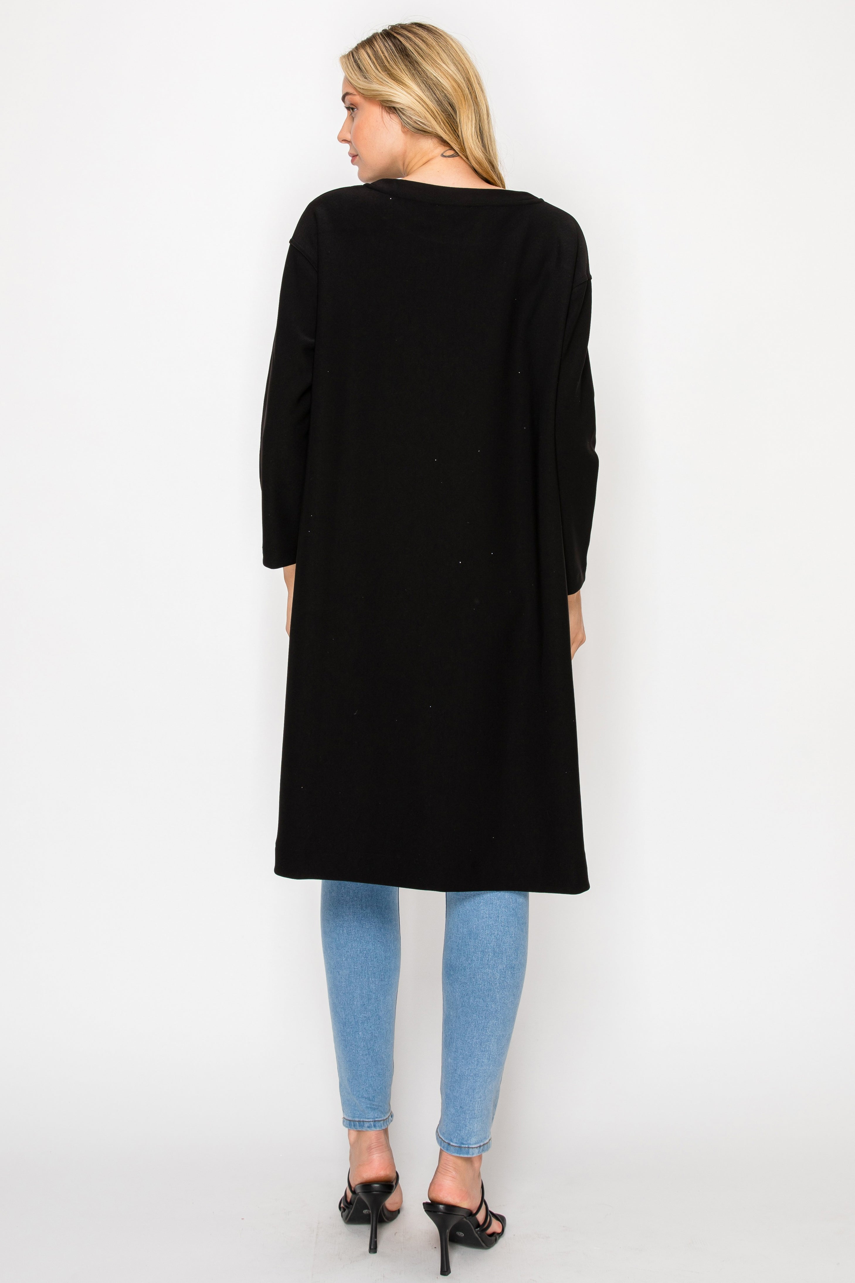 Kenna Stretch Crepe Knit Tunic Top