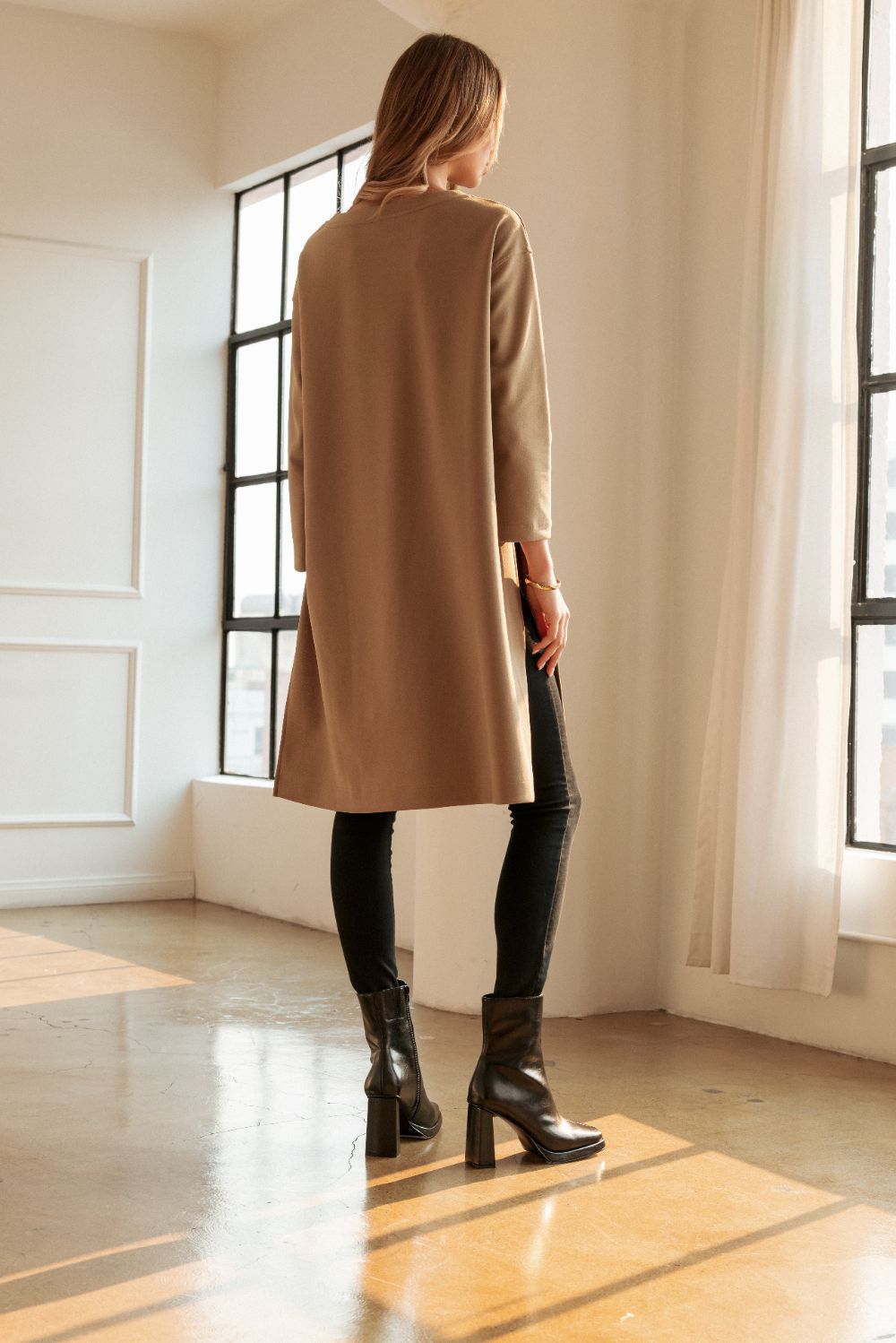 Kenna Stretch Crepe Knit Tunic Top