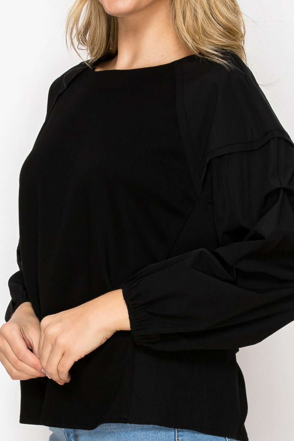 Jada Stretch Pointe Knit with Woven Mix