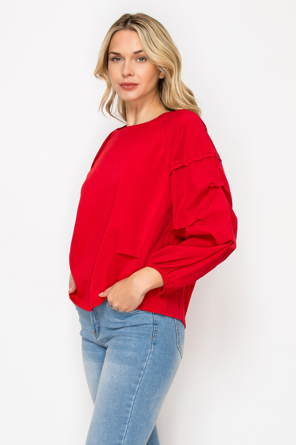 Jada Stretch Pointe Knit with Woven Mix